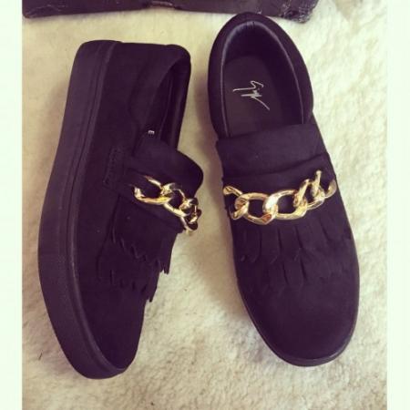 Слипоны Zanotti  велюр