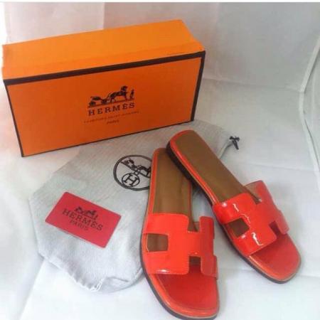 Шлепки Hermes натуральная кожа