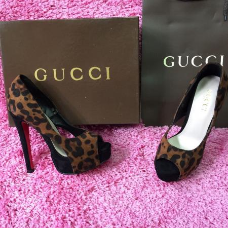 Туфли Gucci леопардовым принтом