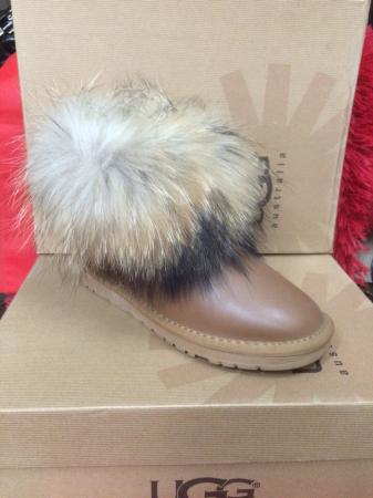 Угги UGG натуральный с мехом лисы