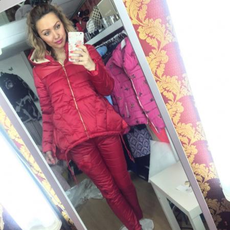 Зимний прогулочный костюм куртка с углами