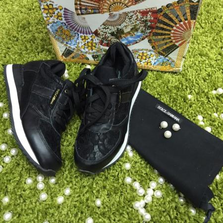 Кроссовки dolce&gabbana с камнями своровских