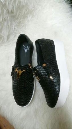 Слипоны Zanotti на высокой подошве под рептилию 