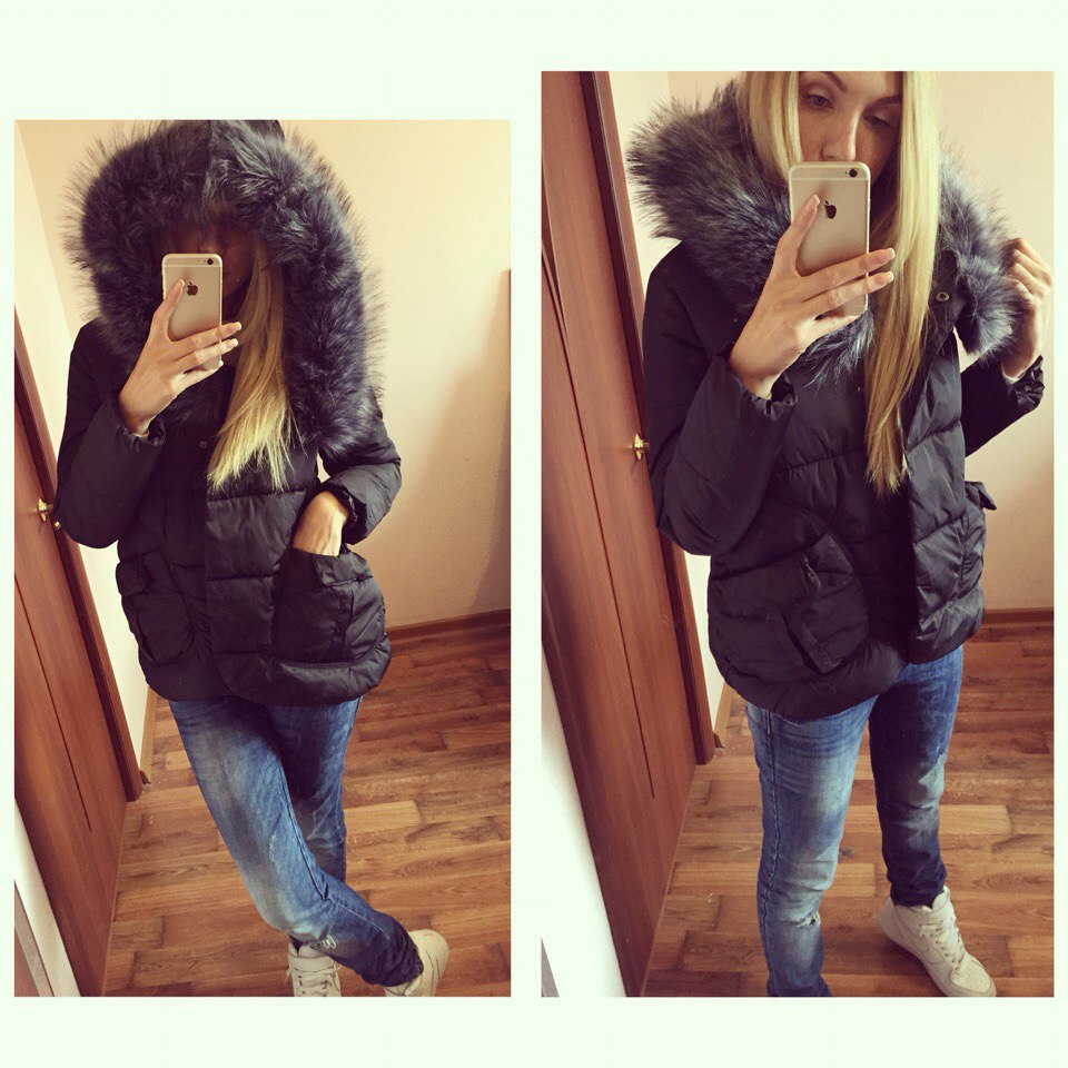 Девушка сзади в куртке
